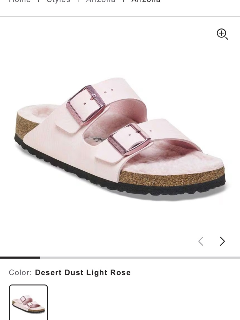 Birkenstock Arizona Pink Shearling